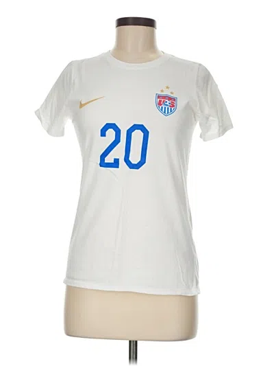 Pre-owned Nike Short Sleeve T-shirt In White