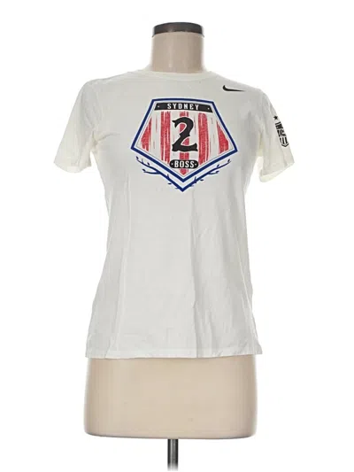 Pre-owned Nike Short Sleeve T-shirt In White