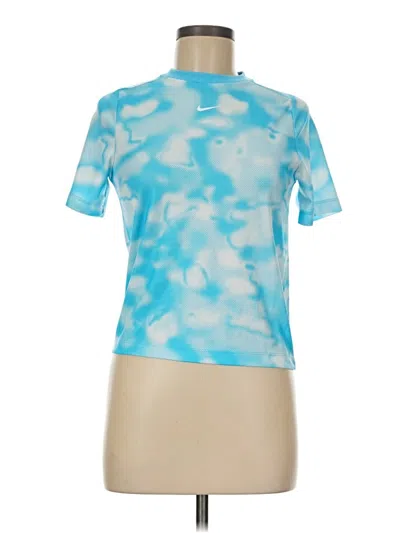Pre-owned Nike Short Sleeve Turtleneck In Blue