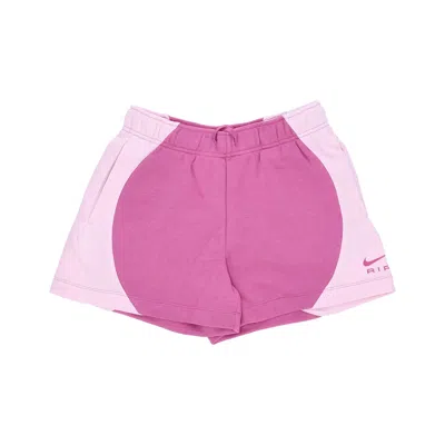Nike Short Sweatpants Tracksuit Women Sportswear Air Mid-rise Fleece Short Cosmic Fuchsia/pink Foam/cosmi