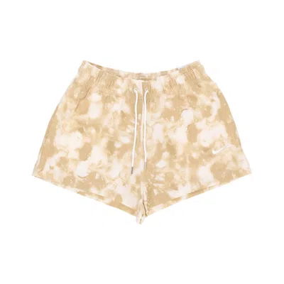 Nike Short Tracksuit Pants Women Sportswear Jersey Wave Dye Shorts Coconut Milk/sail In Multi