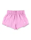 Nike One Big Kids' (girls') Dri-fit High-waisted Woven Training Shorts In Pink