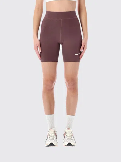 Nike Shorts Woman  In Burgundy