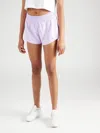 Nike Shorts Women's Purple Dri-fit Smocked Mid-rise Pull On Flat Front Srt435 In Purple