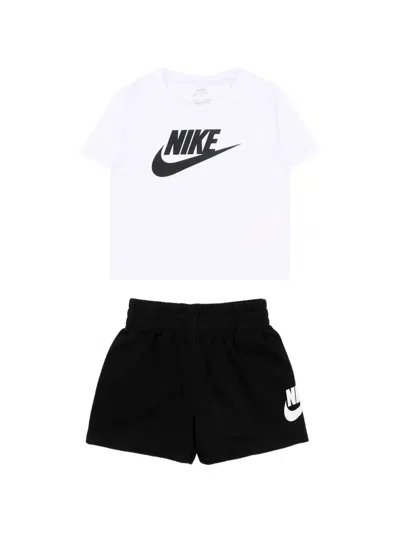 Nike Babies' Short-sleeved Shorts Set In White