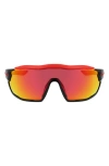 Nike Show X Rush 58mm Shield Sunglasses In Black/red Mirror