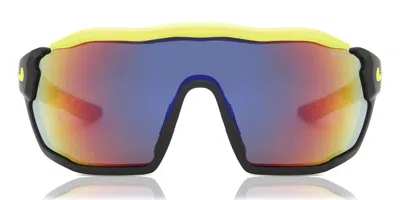 Nike Show X Rush E Dz7369 010 Men's Sunglasses Black Size 158 In Blue