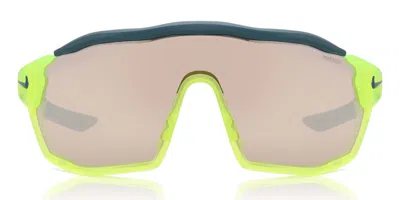 Nike Show X Rush E Dz7369 702 Men's Sunglasses Yellow Size 158 In Brown