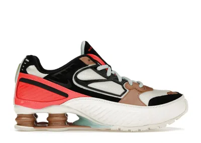 Pre-owned Nike Shox Enigma (women's) Sneakers In Sail/black/metallic Red Bronze