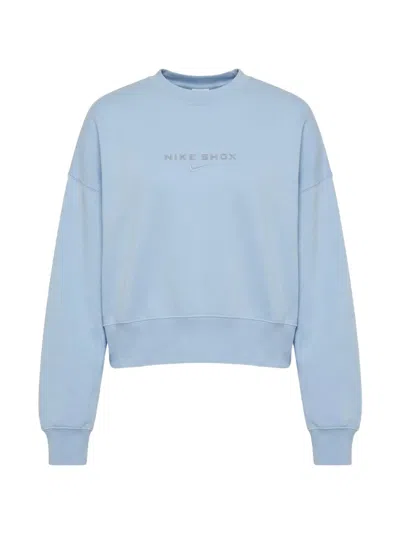 Nike Shox Logo-embroidered Sweater In Blue
