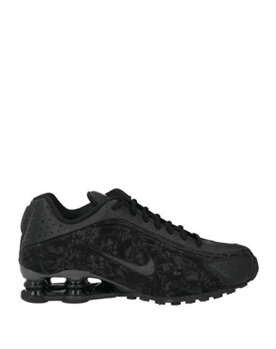 Nike Shox R Woman Sneakers Black Size 9 Synthetic Material