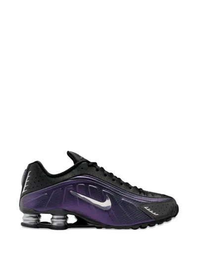 Nike Shox R4 Logo Perforated Sneakers In Purple