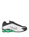 Nike Shox R4 Man Sneakers Silver Size 9 Synthetisches Material In Multi