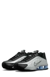 Nike Shox R4 Metallic Silver Black Psychic Blue In Black