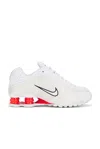Nike Shox R4 Rubber-trimmed Shell Sneakers In Neutral