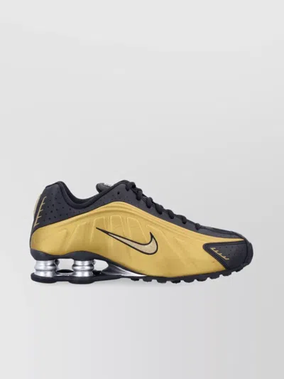 Nike Shox R4 "black/metallic Gold" Sneakers In Yellow