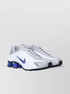 Nike Shox R4 Sneakers Sole Contrast In White Racer Blue