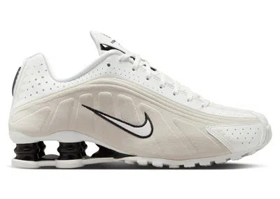 Pre-owned Nike Shox R4 White Suede (women's) Sneakers In Summit White/light Orewood Brown/black In Multi