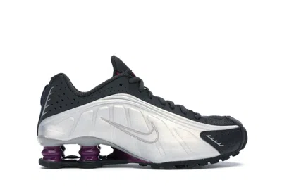 Pre-owned Nike Shox R4 (women's) Sneakers In Anthracite/true Berry/metallic Silver