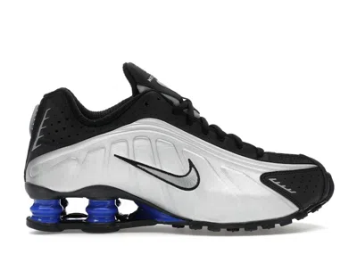 Pre-owned Nike Shox R4 (women's) Sneakers In Metallic Silver/black/racer Blue