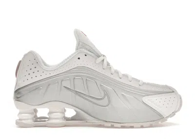 Pre-owned Nike Shox R4 (women's) Sneakers In White/metallic Silver