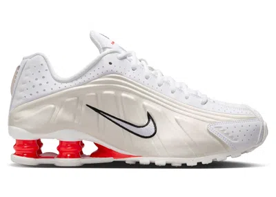 Pre-owned Nike Shox R4 (women's) Sneakers In White/phantom/picante Red