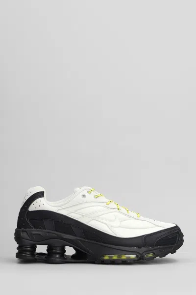 Nike Shox Ride 2 Sneakers In White Leather And Fabric
