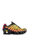Nike Shox Tl Sunrise In Black  Black Amarillo  & University Red