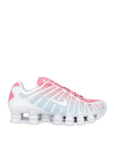 Nike Shox Tl Fade Woman Sneakers White Size 9.5 Textile Fibers In Multi