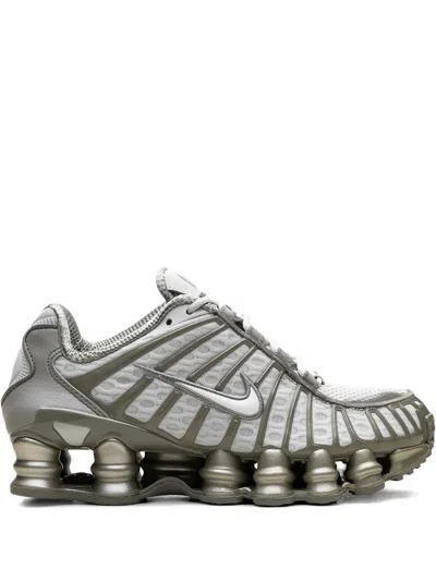 NIKE SHOX TL "LIGHT SILVER/WHITE/LIGHT ARMY" SNEAKERS