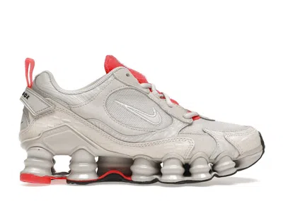 Pre-owned Nike Shox Tl Nova Digital Nature (women's) Sneakers In Vast Grey/laser Crimson/white