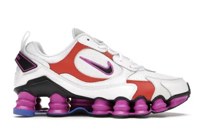 Pre-owned Nike Shox Tl Nova (women's) Sneakers In White/hyper Violet/racer Blue In Multi