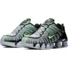 Nike Shox Mesh Panel Sneakers In Wolf Grey/lime Blast/black
