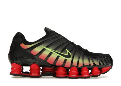 Pre-owned Nike Shox Tl (women's) Sneakers In Black/volt/fire Red In Multi
