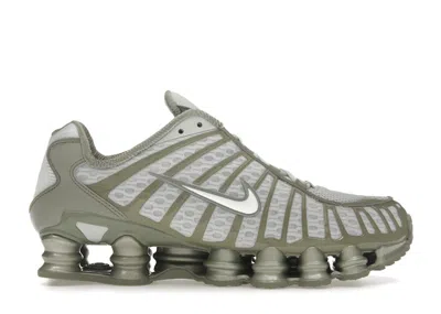 Pre-owned Nike Shox Tl (women's) Sneakers In Light Silver/white/light Army