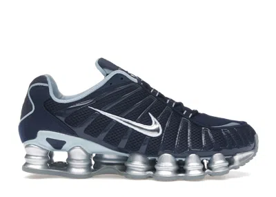 Pre-owned Nike Shox Tl (women's) Sneakers In Obsidian/light Armory Blue/flat Silver