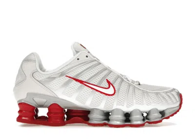 Pre-owned Nike Shox Tl (women's) Sneakers In Platinum Tint/white/gym Red In Multi