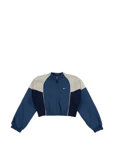 Nike Shrunken Track Jacket In Blue