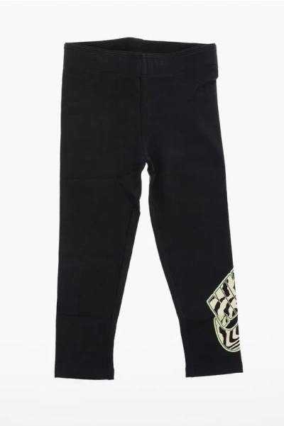 Nike Side Logo Print Leggings In Black