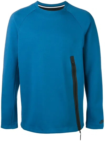 Nike Side Zip Sweatshirt In Blue