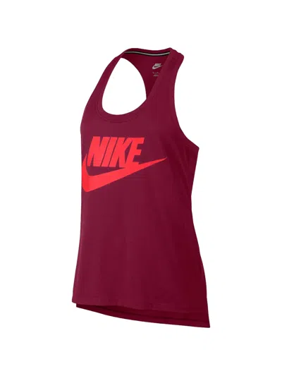 Nike Signal Swoosh Logo Tank Top In Burgundy