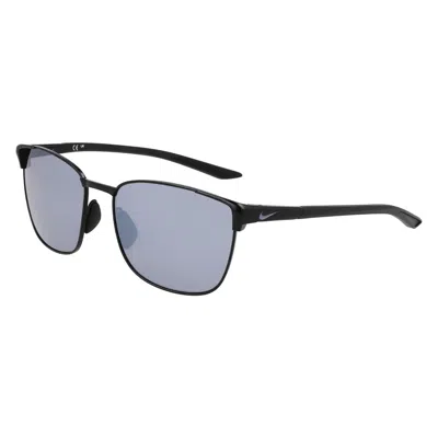 Nike Silver Flash Square Men's Sunglasses  Metal Fusion Fv2377 010 55 In Black