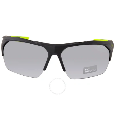 Nike Silver Flash Wrap Unisex Sunglasses  Terminus Ev1030 070 76 In Black / Grey / Silver