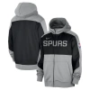 Nike Silver San Antonio Spurs Authentic On-court Showtime Performance Full-zip Hoodie In Silver