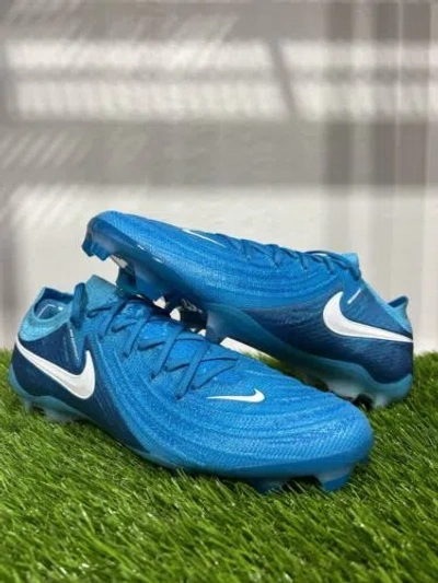 Pre-owned Nike Size 10-  Phantom Gx Ii Elite Fg (fj2559-400) W/bag (missing Lid) In Blue Fury
