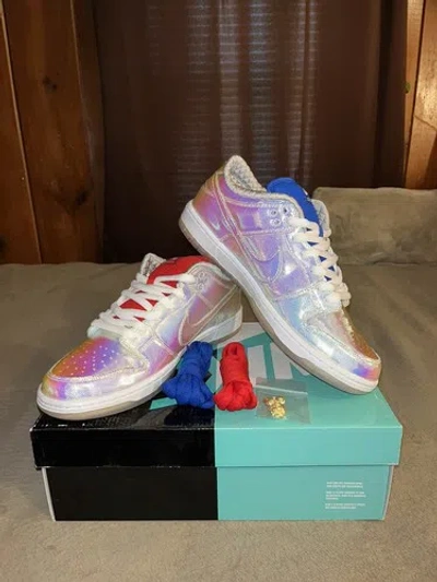 Pre-owned Nike Size 10.5 -  Sb Dunk Low Pro X Concepts Holy Grail 2015 In Silver