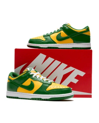 Pre-owned Nike Size 11 -  Dunk Sp 2020 Low Brazil In Green