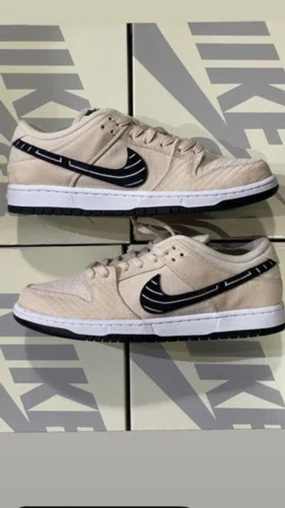 Pre-owned Nike Size 11 -  Sb Dunk Low X Albino & Preto Jiu-jitsu In Beige