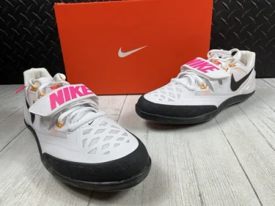 Pre-owned Nike Size 11-new  Zoom Rotational 6 Throwing Track & Field Shoes White 685131-102