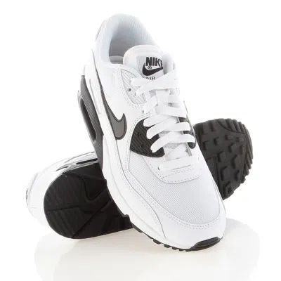 Pre-owned Nike Size 11 Women Air Max 90 Essential Running Shoes 616730 110 White Black